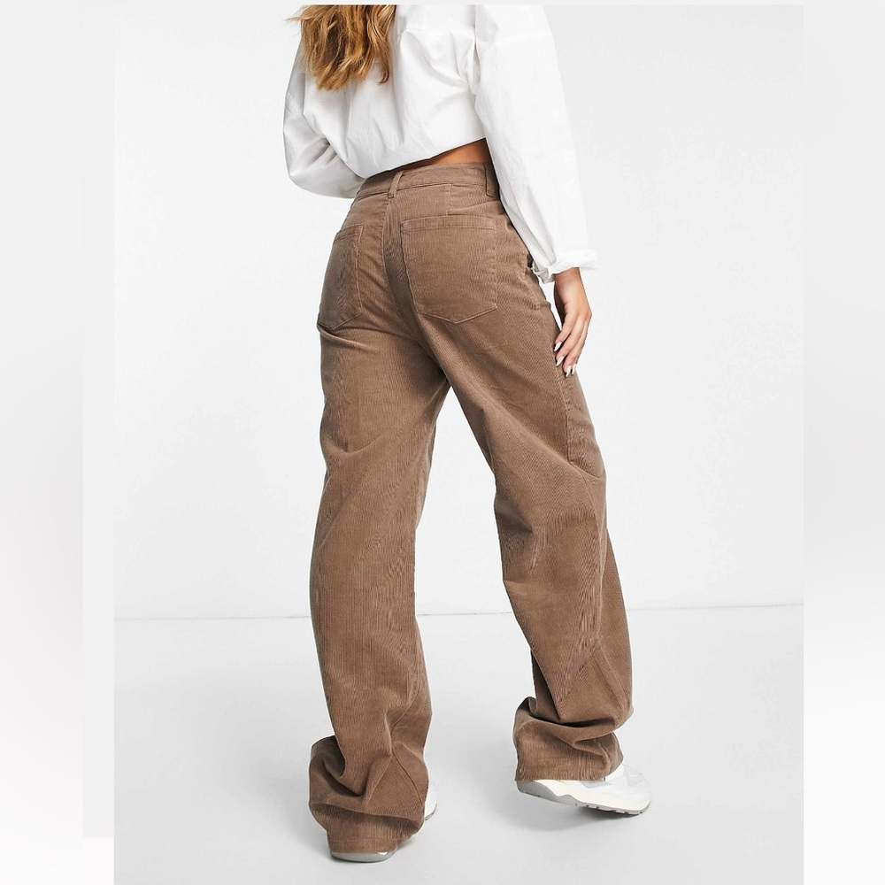 NEW- SLOUCHY SZ-12 CORDUROY DAD PANTS in TAN/LT-BROWN, THIN-WALED - Picture 2 of 9